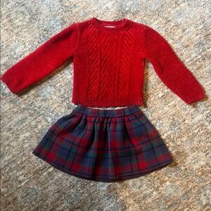 Tommy Bahama Plaid Skirt with Sweater